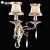 Elegant Fiocco Osgona Crystal Wall Light 3D model small image 2