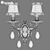 Elegant Fiocco Osgona Crystal Wall Light 3D model small image 3