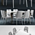 Elegant Paul Mathieu Table Set 3D model small image 3