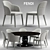 Fendi Audrey Chair: Elegant Table and Chairs Set 3D model small image 1