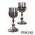 Elegant Victorian Wine Glasses 3D model small image 1