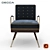 Elegant Decca Armchair | W600xD650xH810 3D model small image 2