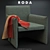 Roda Double Lounge & Teka Coffee Table 3D model small image 2
