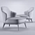 Sleek Minotti Leslie Senza Sofa 3D model small image 3