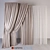 Luxury Curtain Set: High-poly, 4 Types 3D model small image 1