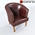 Cannella Armchair: Stylish Wood and Leather Design 3D model small image 1