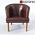 Cannella Armchair: Stylish Wood and Leather Design 3D model small image 2