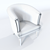 Cannella Armchair: Stylish Wood and Leather Design 3D model small image 3