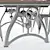 Industrial Iron Dining Set 3D model small image 2