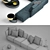 Stylish Minotti Seymour Lounge Sofa 3D model small image 3