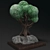 Whimsical Cartoon Tree Sculpture 3D model small image 1