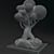 Whimsical Cartoon Tree Sculpture 3D model small image 3