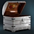 Vintage White Floral Chest 3D model small image 1