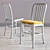 Elegant C&B Delta Dining Set 3D model small image 2