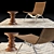 Cozy Home Set: Chair, Carpet & Stool 3D model small image 1