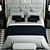 Fendi Montgomery Bed: Exquisite Elegance 3D model small image 2