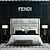 Fendi Montgomery Bed: Exquisite Elegance 3D model small image 3