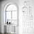 Classic Arch Windows with Decor Set 3D model small image 1
