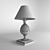 Sleek Marble Pinecone Table Lamp 3D model small image 2