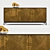 Gilded Elegance: Golden Patterened Credenza 3D model small image 1