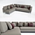 Stylish Samoa Sugar Corner Sofa 3D model small image 1