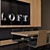 Modern Loft Dining Suite with TV Panel 3D model small image 2