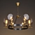 Gaslight Lens Chandelier 6-Light 3D model small image 1