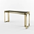 Sleek Gold & Black Console 3D model small image 1