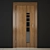 Product Title: Sleek Wood Entry Door 3D model small image 1