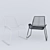 Industrial Iron Chair 3D model small image 1