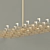 Modern Metal Frame Chandelier 3D model small image 3