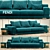 Elegant Fendi Casa Sofa 3D model small image 1