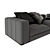 Elegant Minotti Freeman Sofa 3D model small image 2