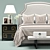 Elegant White Upholstered Bed 3D model small image 2