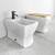 Modern Squat Toilet & Bidet Combo - Giusti Portos 3D model small image 1