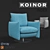 Modern Armchair by KOINOR - Adjustable Backrest - 3D Max & OBJ 3D model small image 1