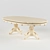 Elegant Blanc Oval Dining Table 3D model small image 2