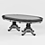 Elegant Blanc Oval Dining Table 3D model small image 3
