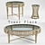 Lexington Tower Place: Deerfield Round Cocktail Table & Lamp Tables 3D model small image 1