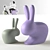Qeeboo Rabbit Lamp/Chair: Versatile Illuminating Seating 3D model small image 2