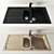 Franke Calypso COG 651 - Graphite & Beige Kitchen Sink 3D model small image 1