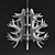 Handcrafted Custom Chandelier: Unique Antler Design 3D model small image 3