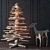 Rustic New Year Set: Wooden Board Tree 3D model small image 1