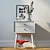 White Mid-Century Nightstand Set: Bedside Table with Decor 3D model small image 1