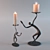 Metal African Candlestick 3D model small image 1