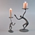 Metal African Candlestick 3D model small image 2