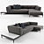 Luxury Contemporary Marc-U Sofa 3D model small image 1
