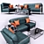 Sleek & Stylish Living: Sofa Set + Armchair 3D model small image 1
