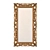 Elegant Italian Gold Patina Floor Mirror 3D model small image 1