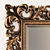 Elegant Italian Gold Patina Floor Mirror 3D model small image 2